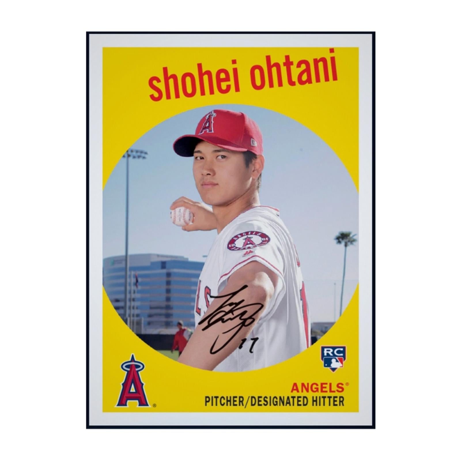Shohei Ohtani Los Angeles Angels Autographed 2018 Topps Archives #50 Beckett Fanatics Witnessed Authenticated 10 Rookie Card