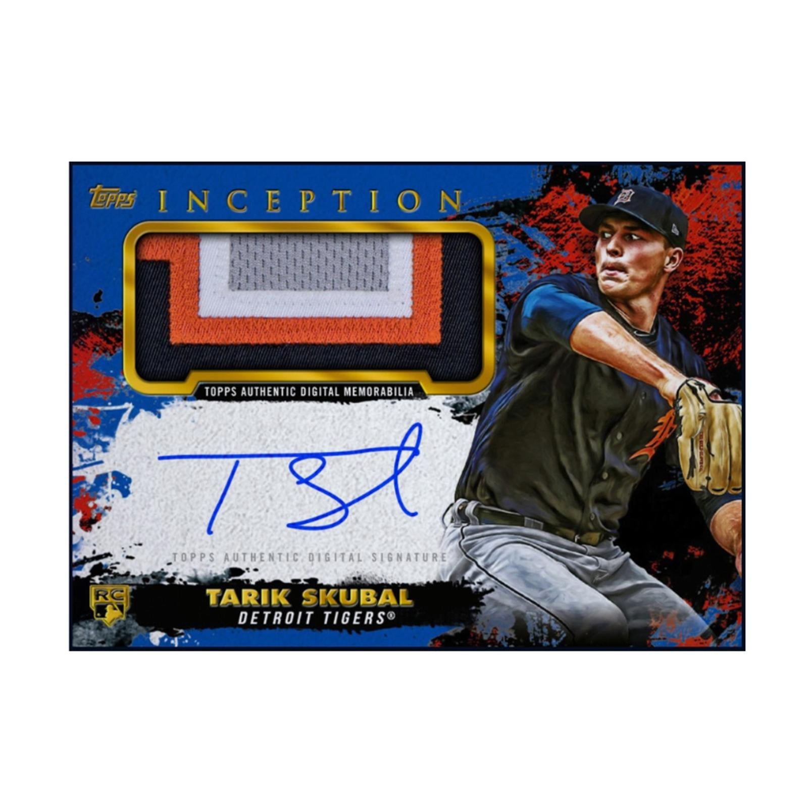 2021 Tarik Skubal Topps Inception Rookie Patch Autograph RC RPA Rare Redemption Card