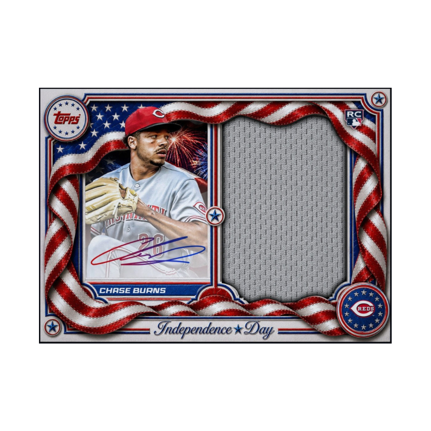 2026 Chase Burns Topps Independence Day Rookie Patch Autograph RPA