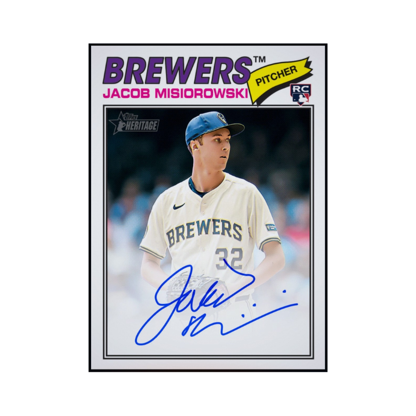 2026 Jacob Misiorowski Topps Heritage Autograph Rookie RC Rare 195 CC Limited Release Card – Next Gen Cards LLC