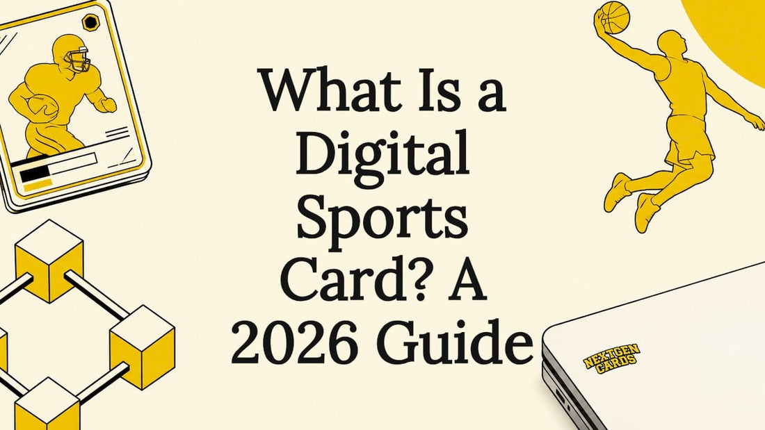 Decorative digital sports card title card illustration