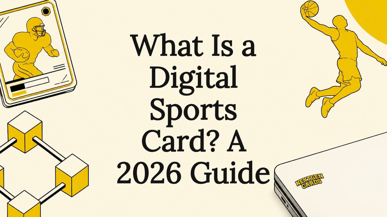 Decorative digital sports card title card illustration