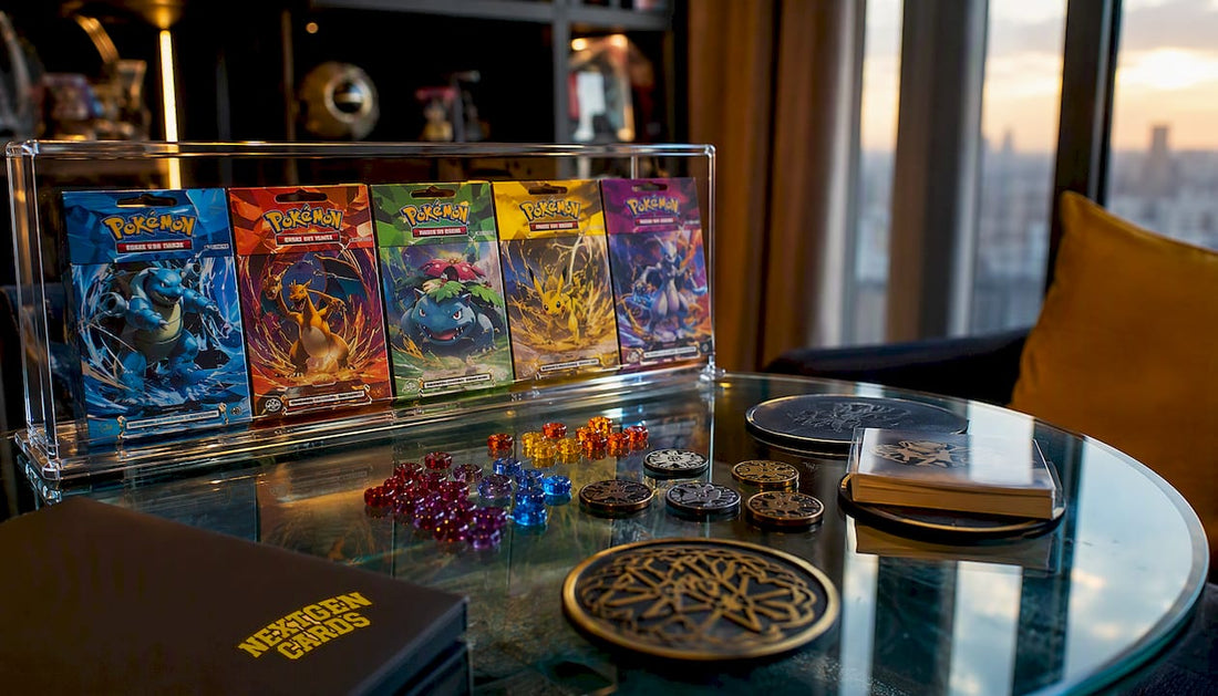 Pokémon XY theme decks with collector tools on table