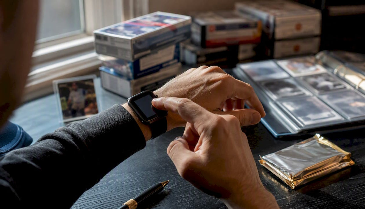 Collector setting smartphone alert for card release