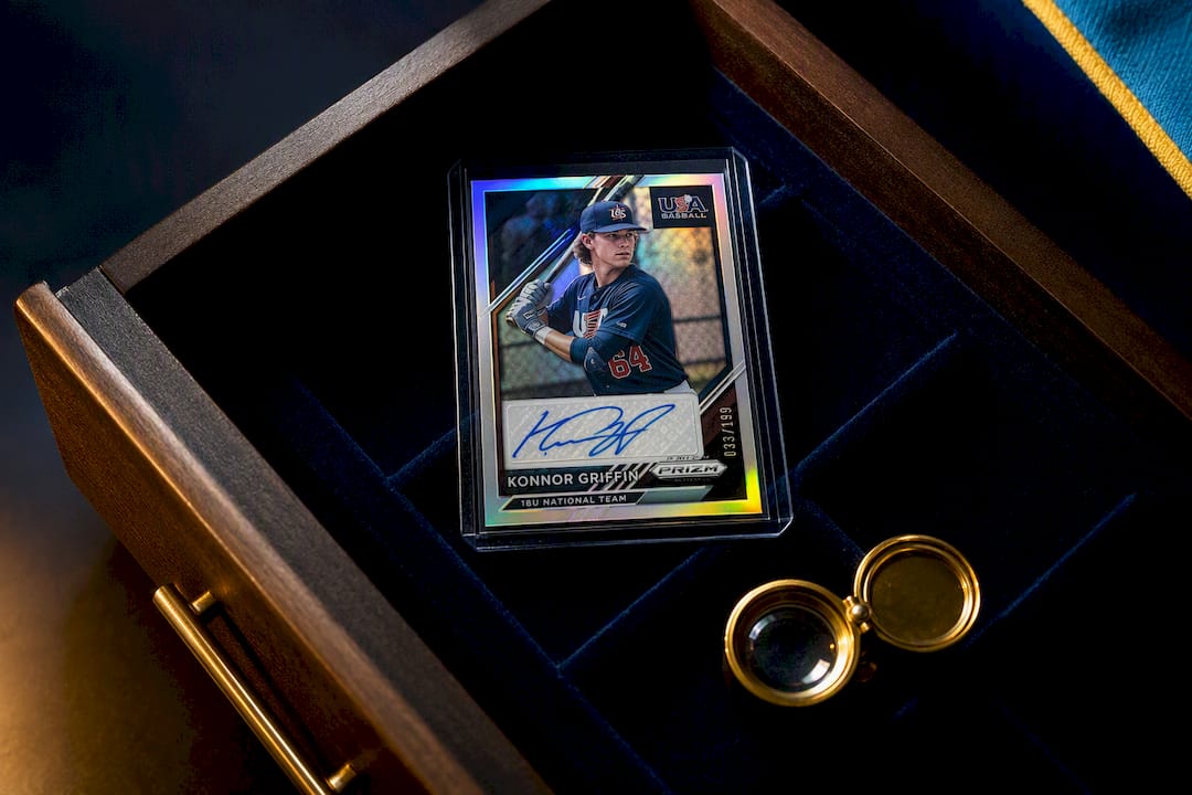 Konnor Griffin card in premium display
