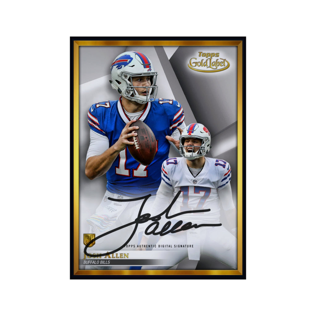 2018 Josh Allen - Topps Gold Label Autograph Rookie RC Rare Redemption Card (Free Shipping) — smaller card presentation