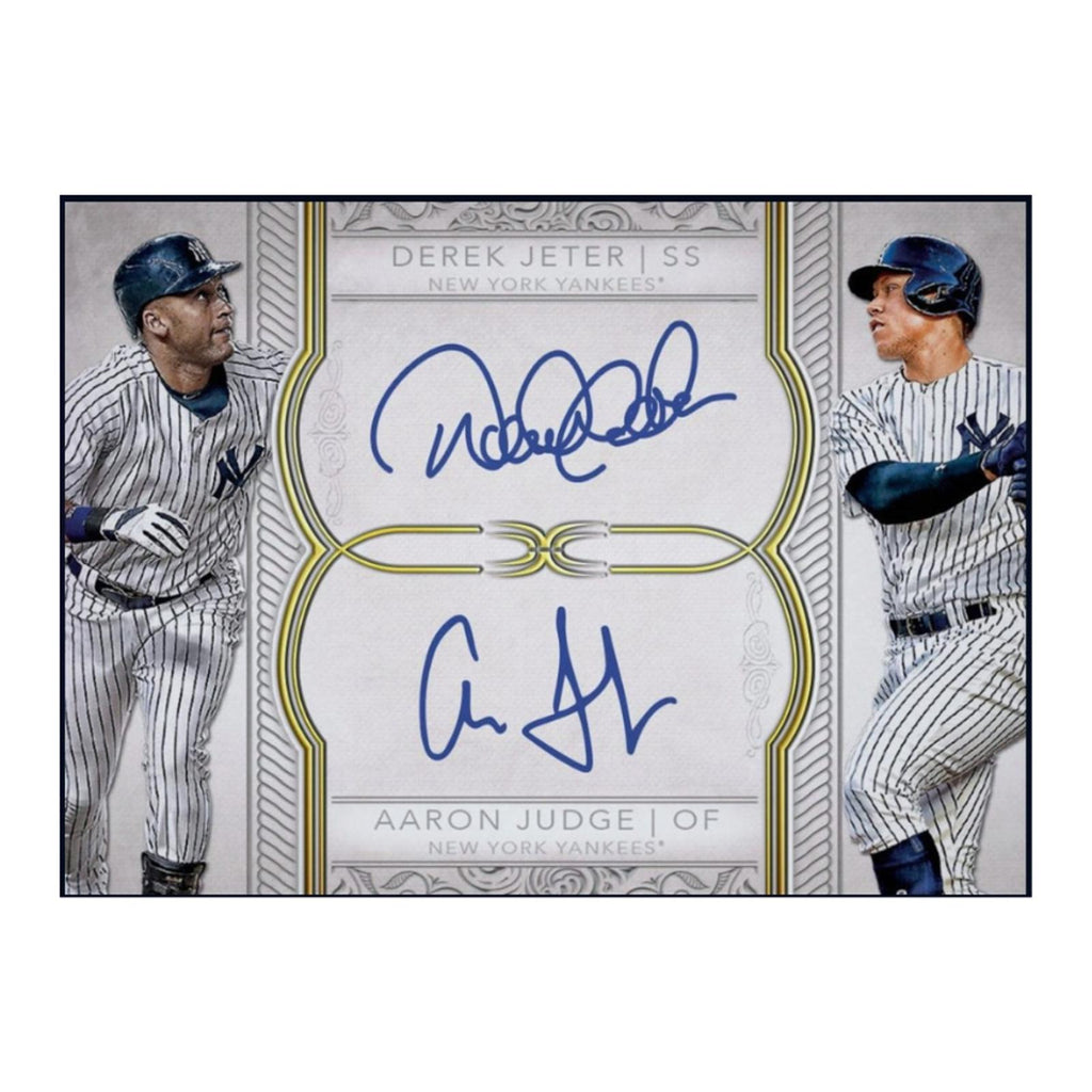 Next Day Free Shipping Rare 2018 Topps Definitive Aaron Judge Derek Jeter Dual Autograph Card – Shipped from USA