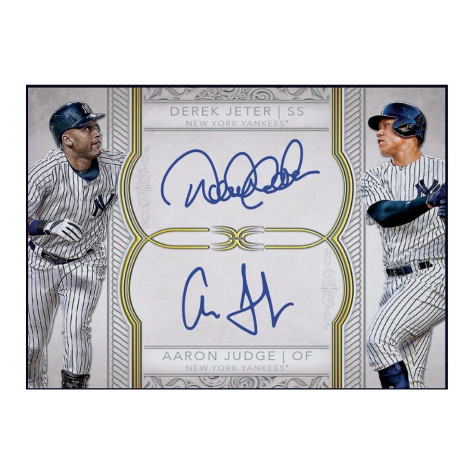 Next Day Free Shipping Rare 2018 Topps Definitive Aaron Judge Derek Jeter Dual Autograph Card – Shipped from USA