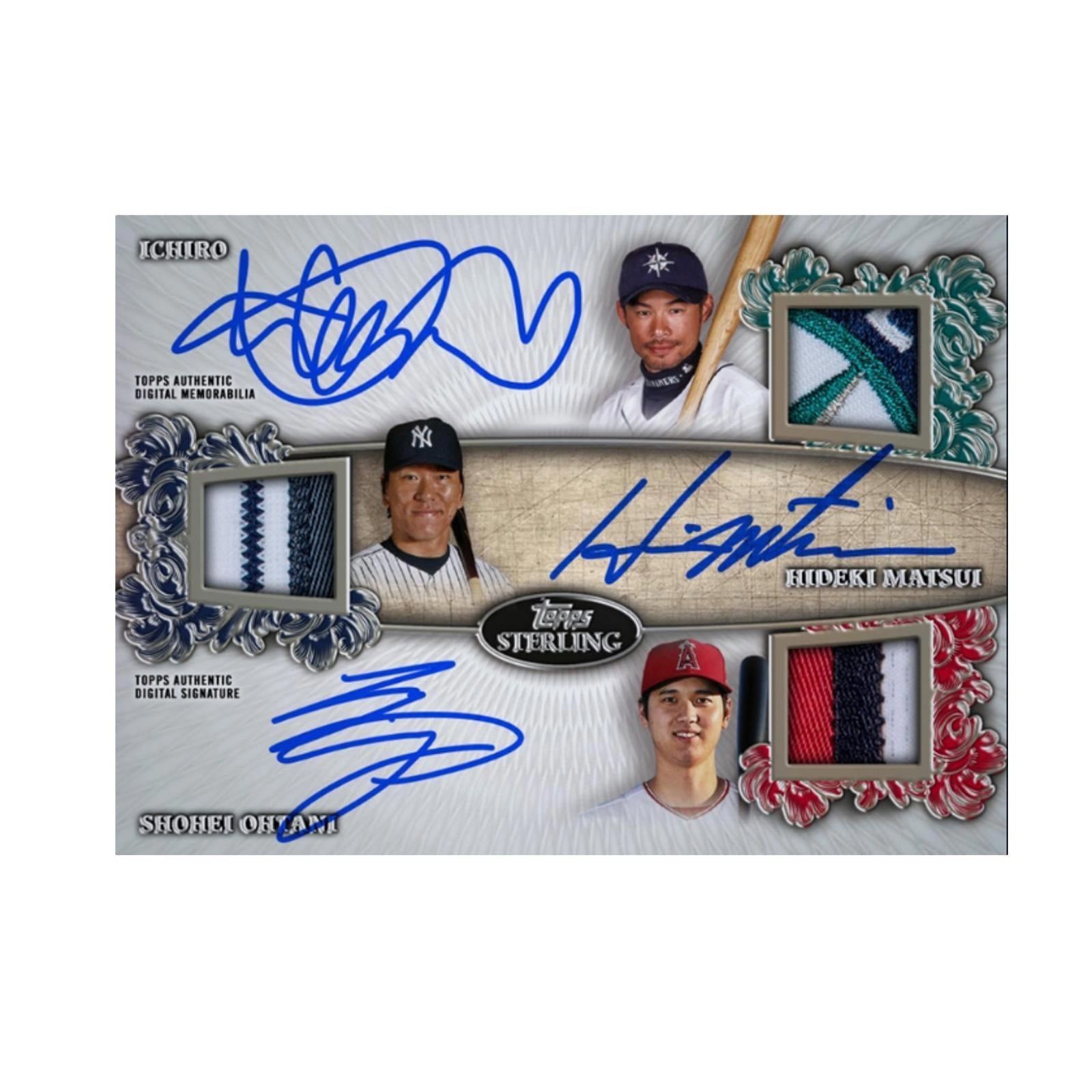 Next Day Free Shipping Rare 2020 Topps Sterling Triple Autograph Relic Ohtani Ichiro Matsui Authentic MLB Collectible