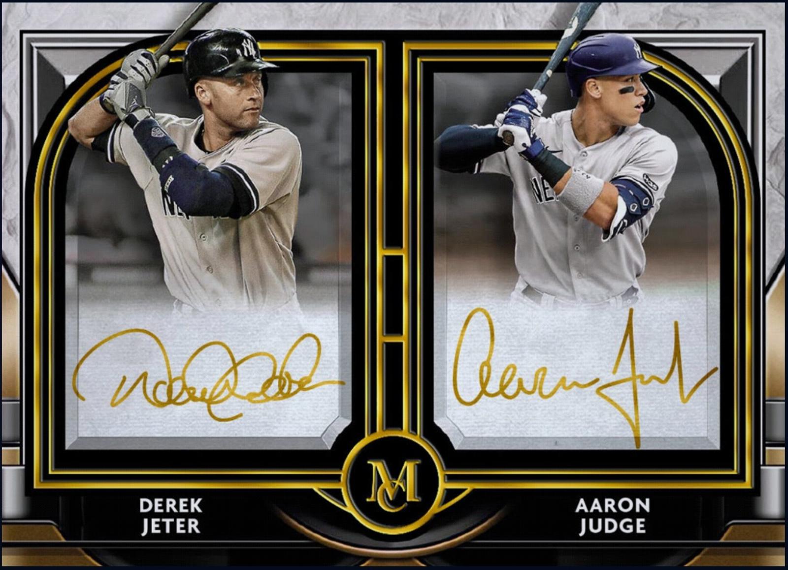 Next Day Free Shipping Rare 2021 Topps Museum Collection Aaron Judge Derek Jeter Autograph Card – Authentic Topps Collectible Shipped from USA