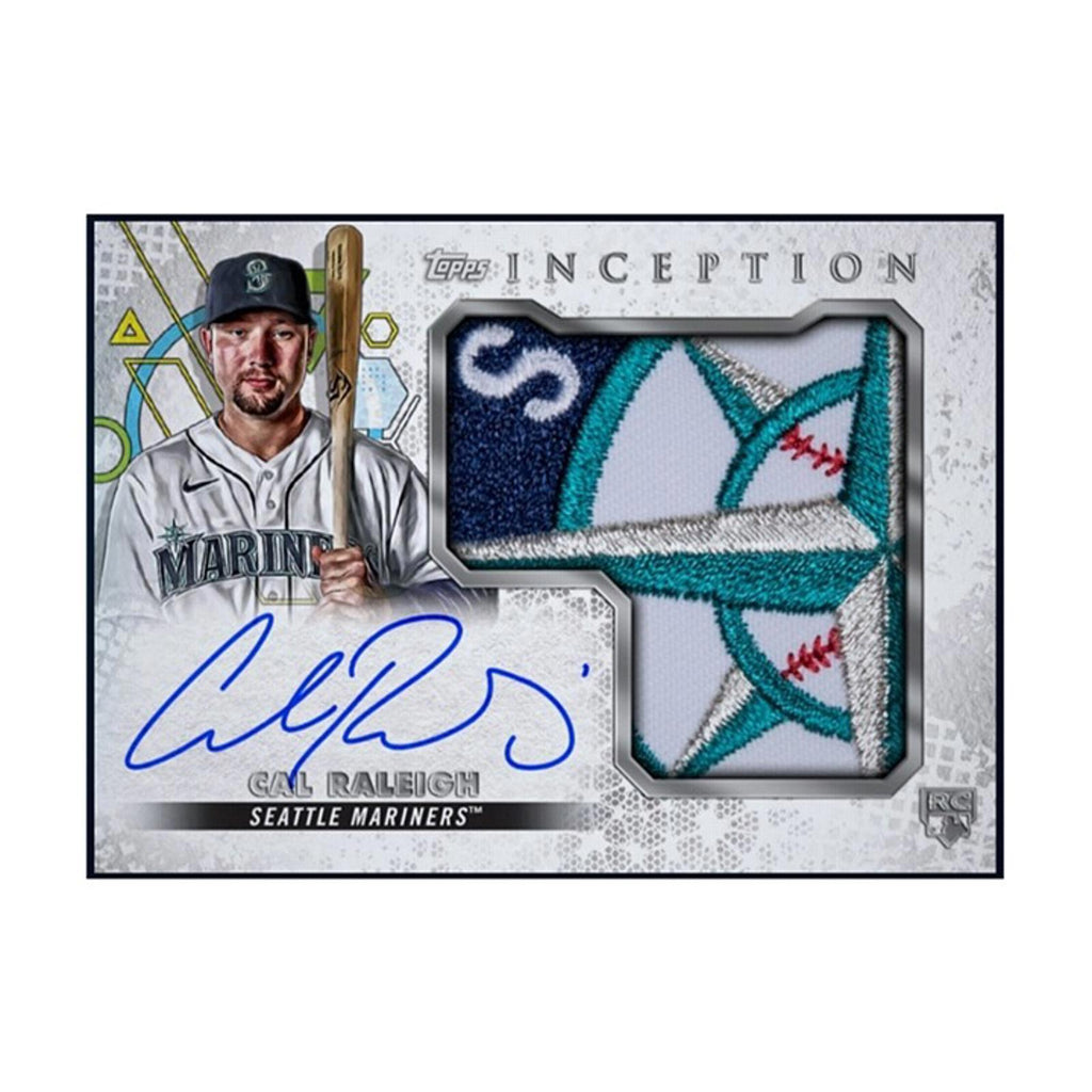 Rare 2022 Topps Inception Cal Raleigh Rookie RC Autograph Relic Card – MLB Collectible With Jersey Patch And Signature