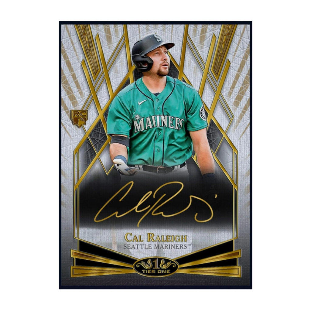 Next Day Free Shipping Rare 2022 Topps Tier One Cal Raleigh Autograph Rookie RC Card – Shipped from USA