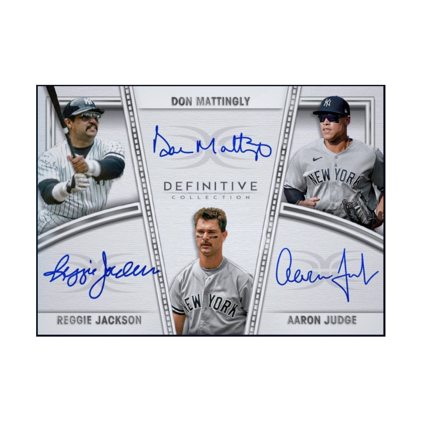 2022 Judge Jeter Jackson Topps Definitive Collection triple autograph rare MLB card