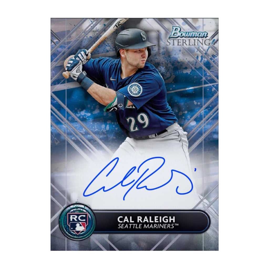 Rare 2022 Topps Bowman Sterling Cal Raleigh Autograph Rookie RC Physical Redemption Card Authentic MLB Collectible