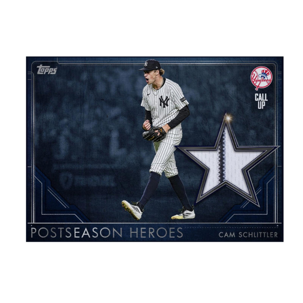 Next Day Free Shipping Rare 2022 Topps Call Up Cam Schlittler Postseason Hero Rookie RC Authentic MLB Collectible