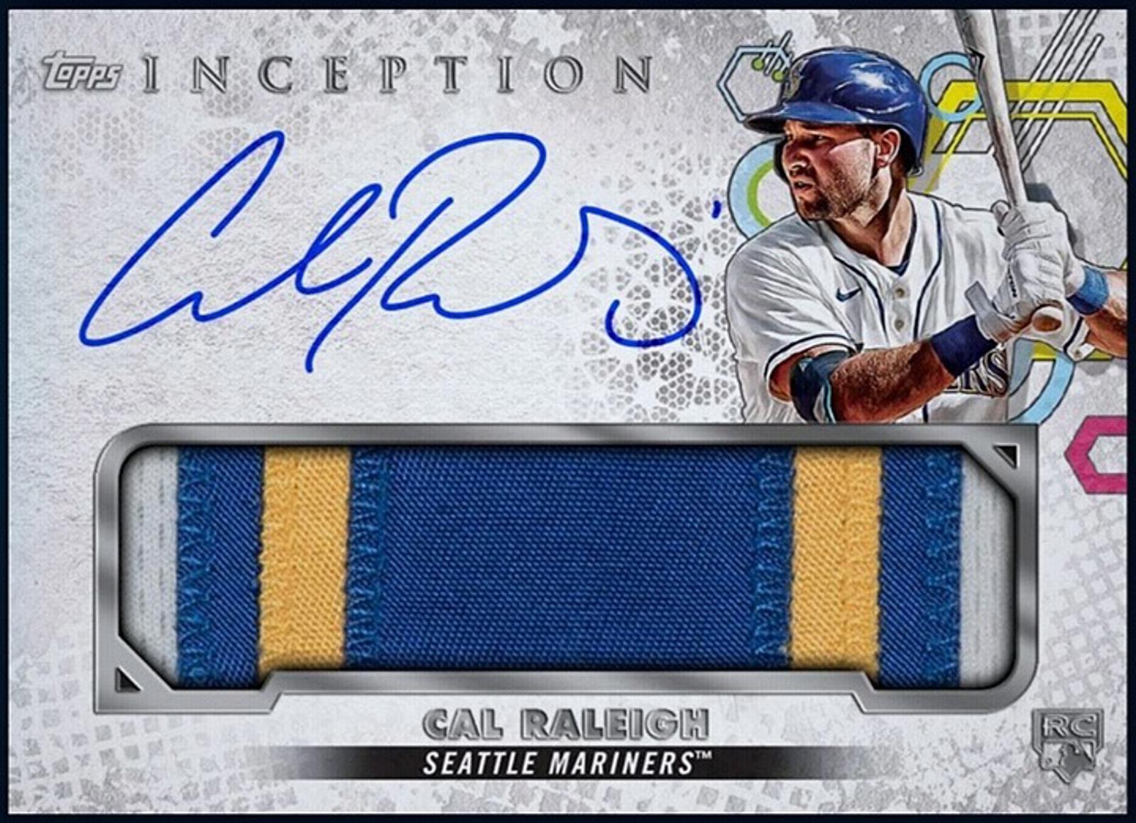 2022 Topps Inception Cal Raleigh Rookie RC Autograph Relic – Rare MLB Trading Card With Patch And Signature