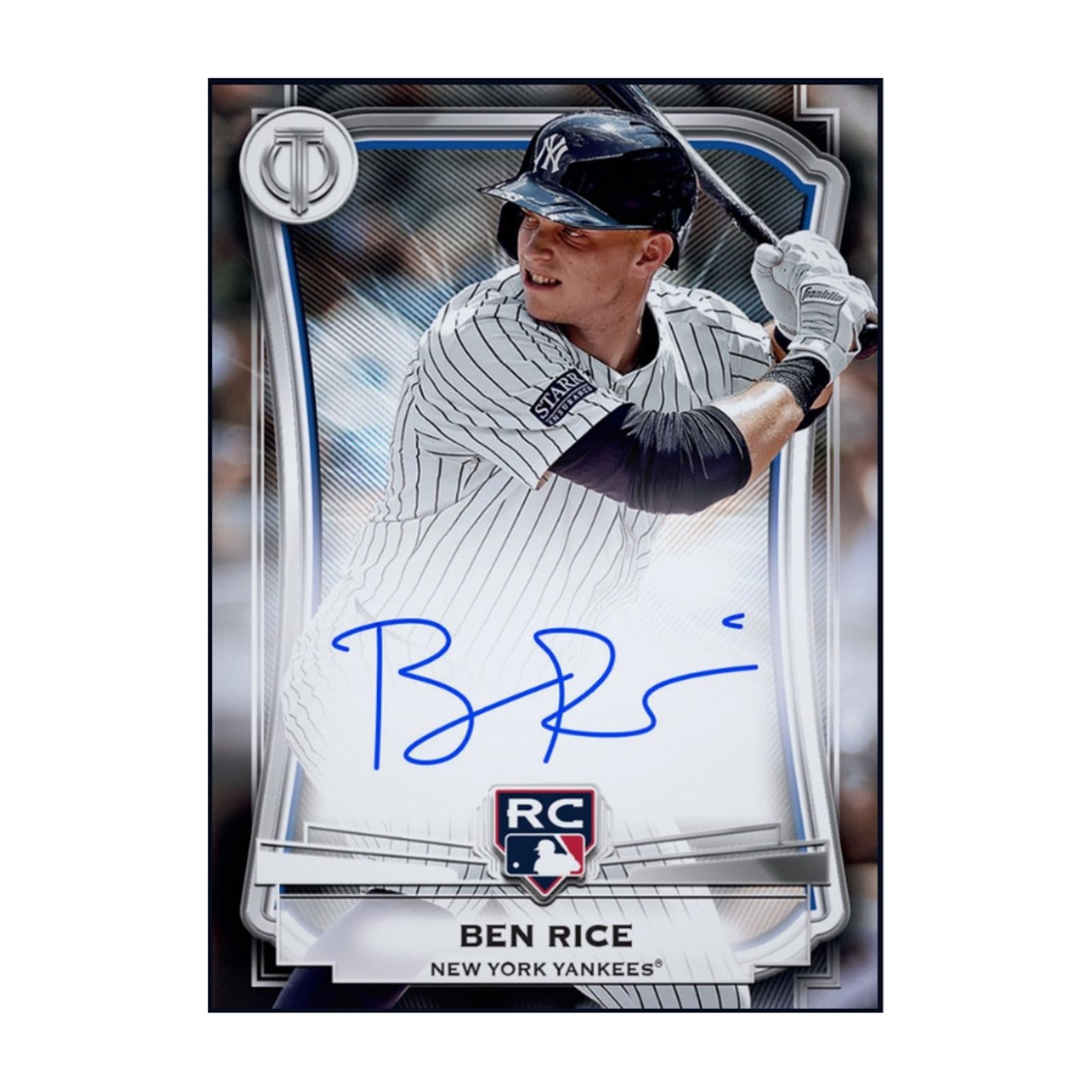 Next Day Free Shipping Rare 2022 Topps Tribute Ben Rice Rookie RC Autograph Authentic MLB Collectible