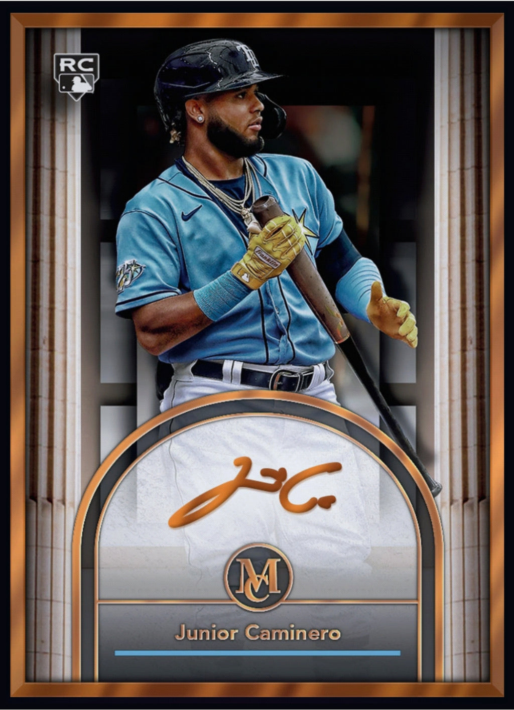 2024 Junior Caminero - Museum Collection Autograph Rookie RC Redemption Card — larger card detail