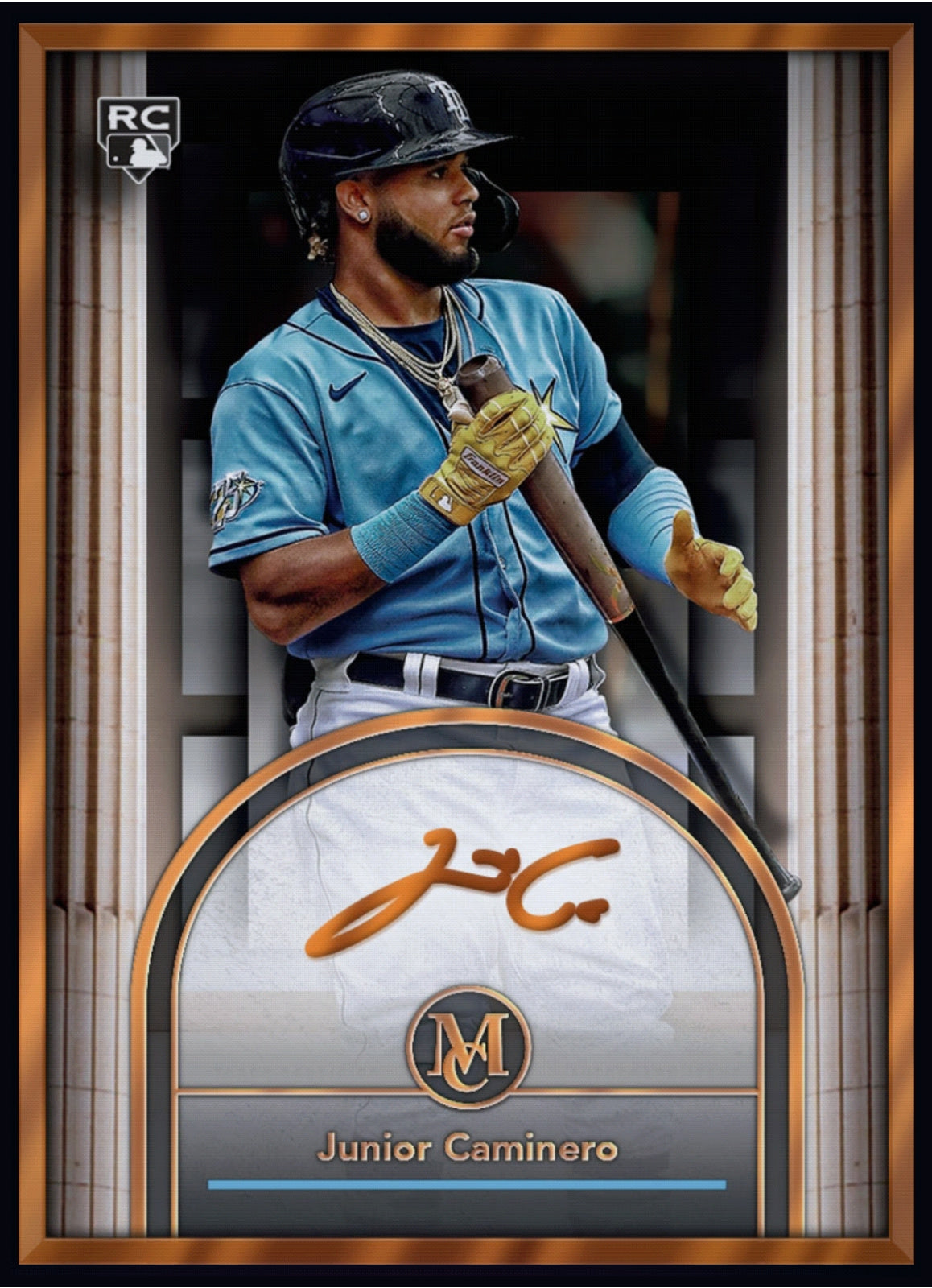 2024 Junior Caminero - Museum Collection Autograph Rookie RC Redemption Card — larger card detail