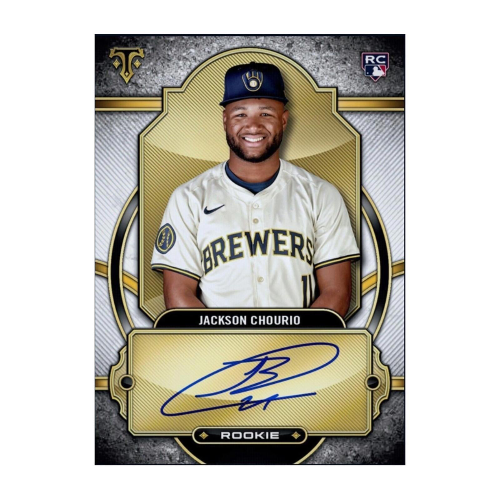 Next Day Free Shipping Rare 2024 Topps Tribute Jackson Chourio Autograph Rookie RC Card – Shipped from USA