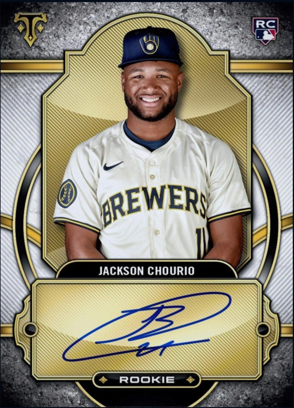 Next Day Free Shipping Rare 2024 Jackson Chourio Topps Tribute Autograph Rookie RC Card – Authentic Topps Collectible for Fans & Collectors