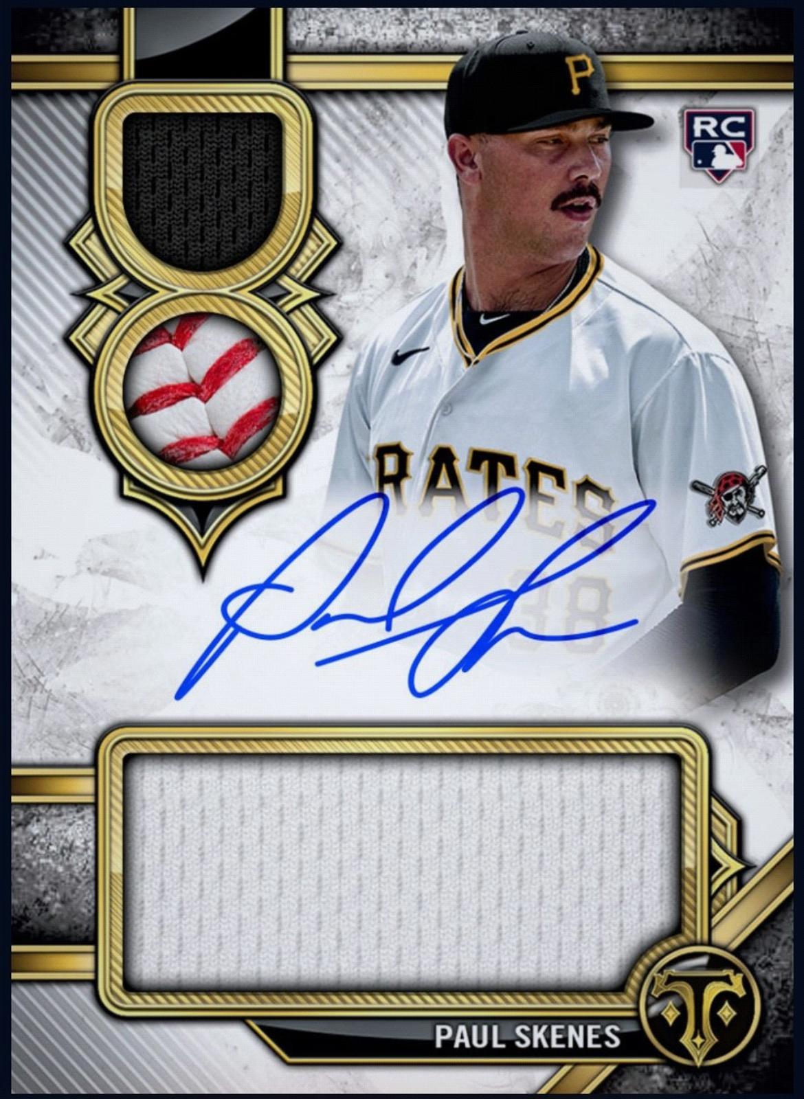 Next Day Free Shipping Rare 2024 Paul Skenes Topps Tribute Rookie Patch Autograph RPA RC Card – Authentic Topps Collectible for Fans & Collectors