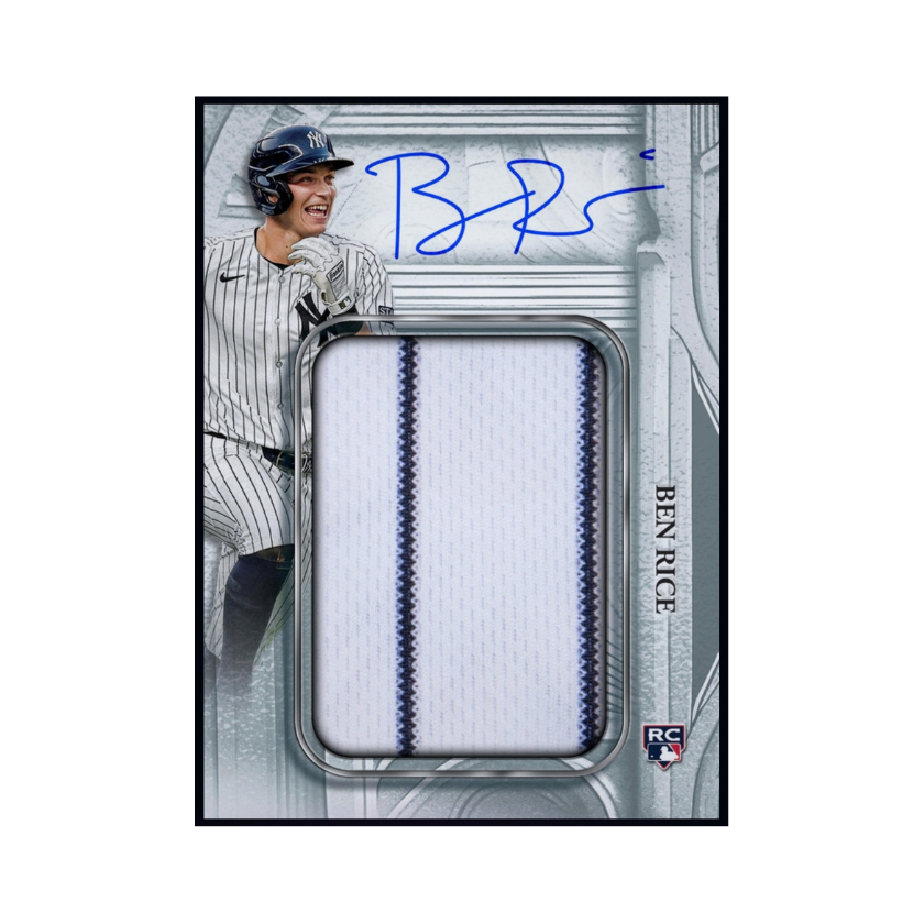 Front Of 2025 Ben Rice Topps Sterling Rookie Patch Signature RPA Rookie Card