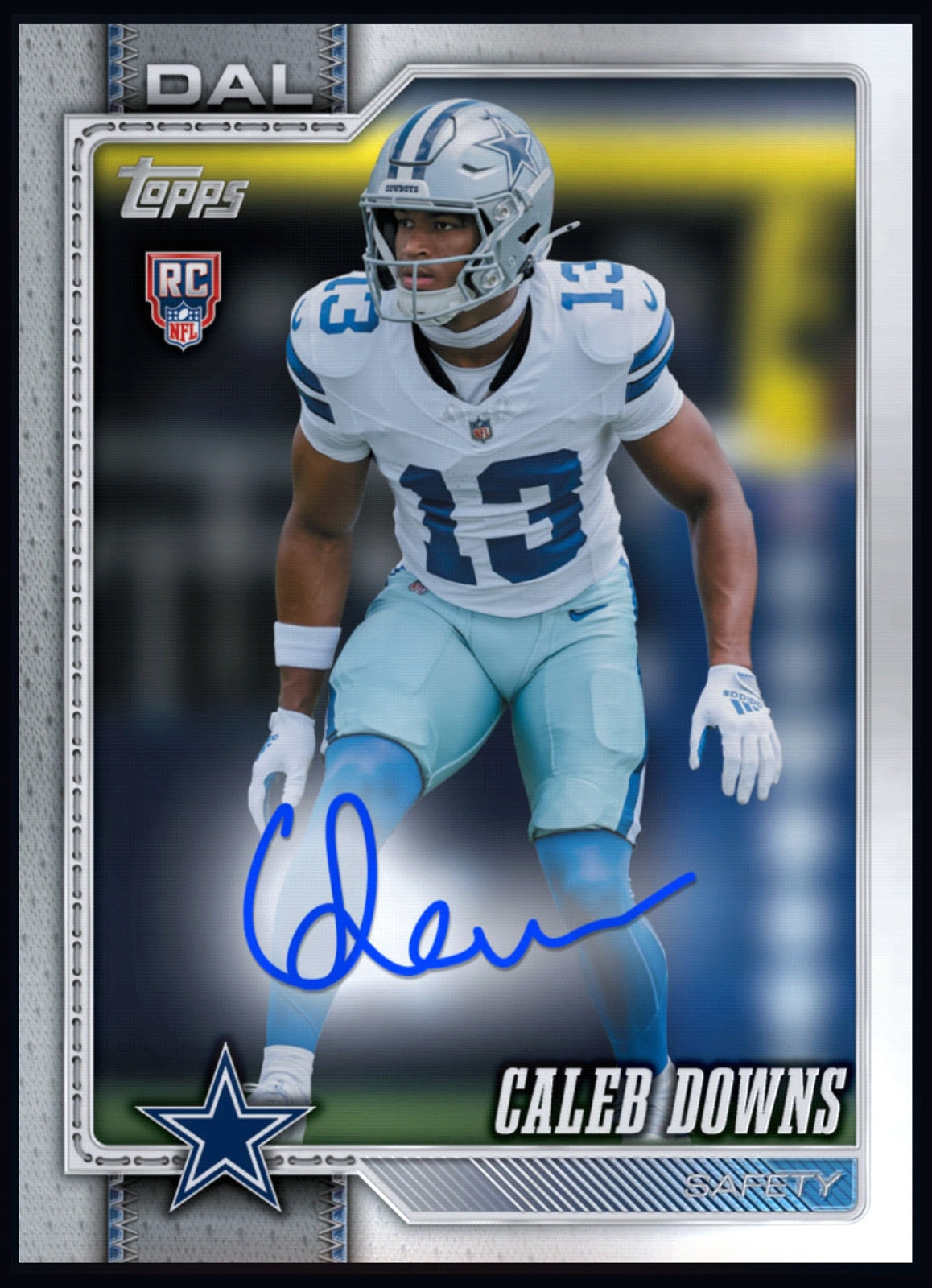 2026 Caleb Downs - Topps Flagship Football Autograph Rookie RC Rare Redemption Card (Free Shipping) — larger card detail