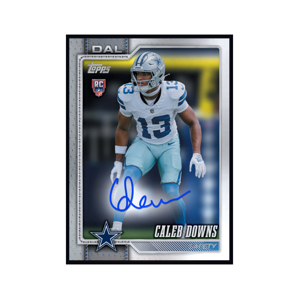 2026 Caleb Downs - Topps Flagship Football Autograph Rookie RC Rare Redemption Card (Free Shipping) — smaller card presentation