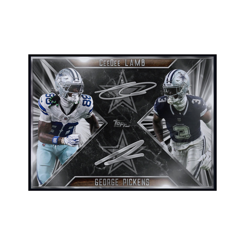 2026 CeeDee Lamb: George Pickens - Topps Dual Signature Series Rookie Autograph RC Rare — smaller card presentation
