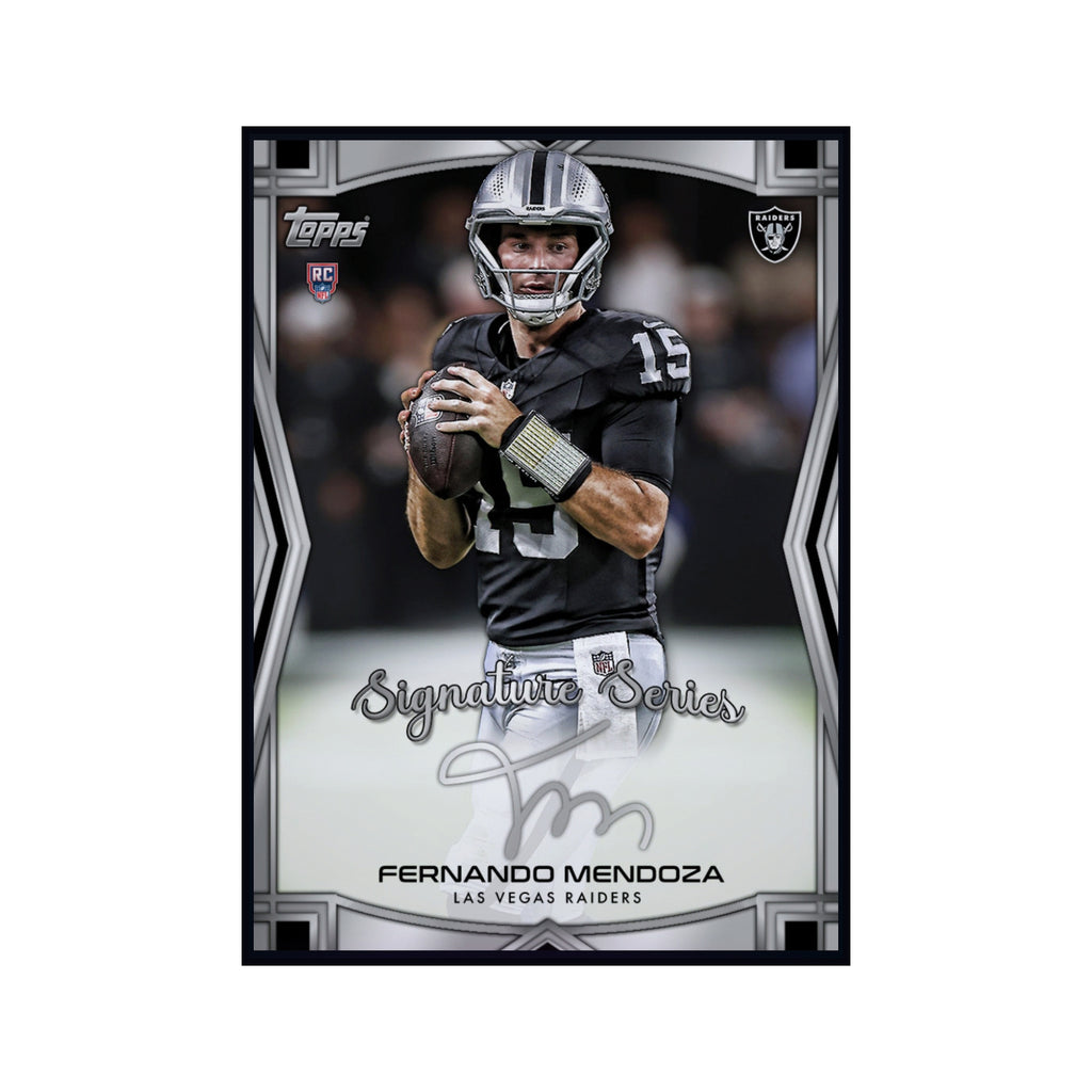 2026 Fernando Mendoza - Topps Signature Series Autograph Rookie RC Rare Redemption Card (Free Shipping) — smaller card presentation