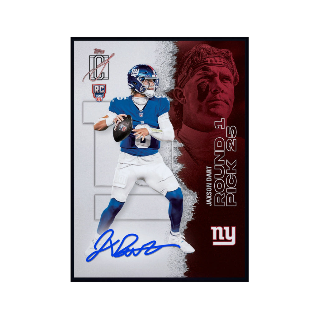 2026 Jaxson Dart Topps Signature Class Autograph Rookie RC Rare Redemption Card — smaller card presentation