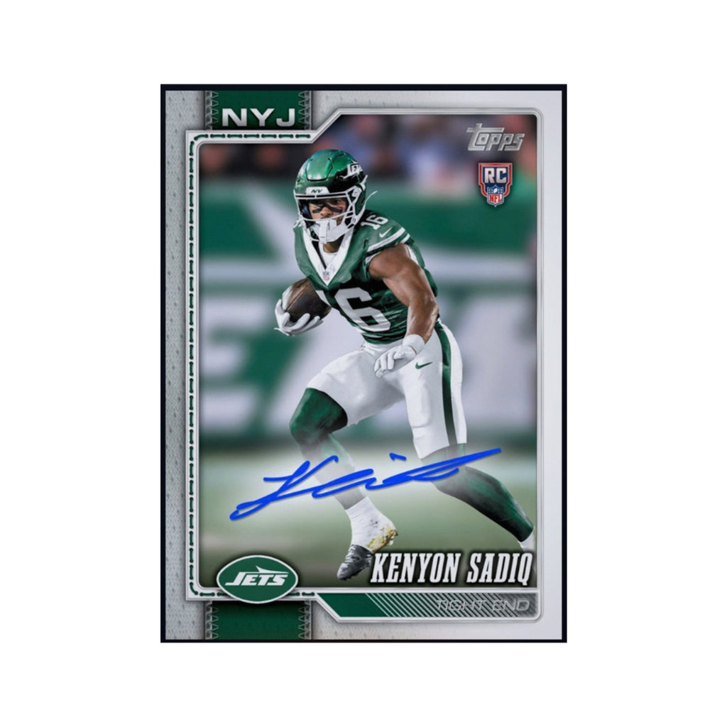 2026 Kenyon Sadiq - Topps Flagship Football Rookie Autograph RC Rare — smaller card presentation