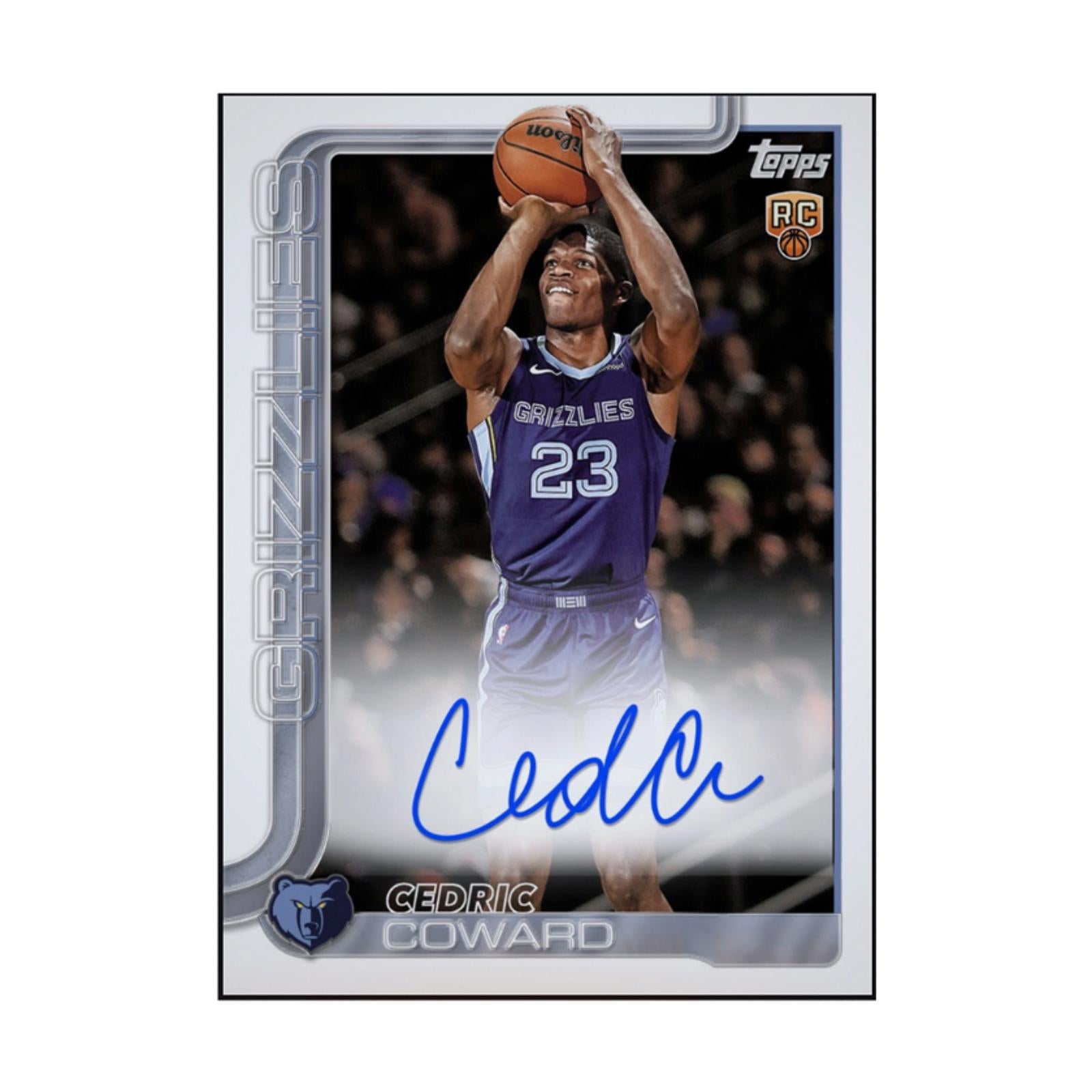 2026 Topps Flagship Cedric Coward Rookie Autograph RC Rare Card showcased for collectors.