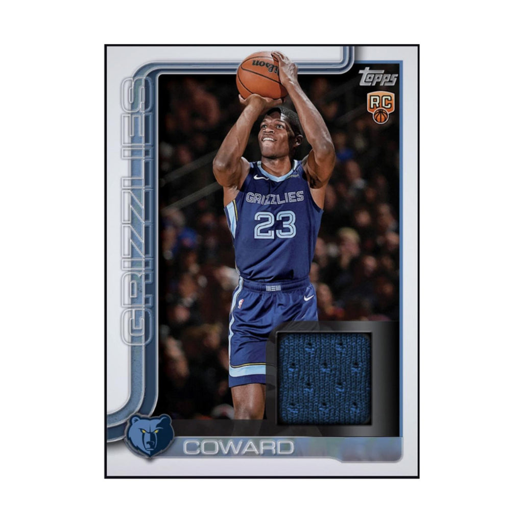 2026 Cedric Coward Topps Flagship Rookie Jersey Patch RC Rare card displayed for collectors.