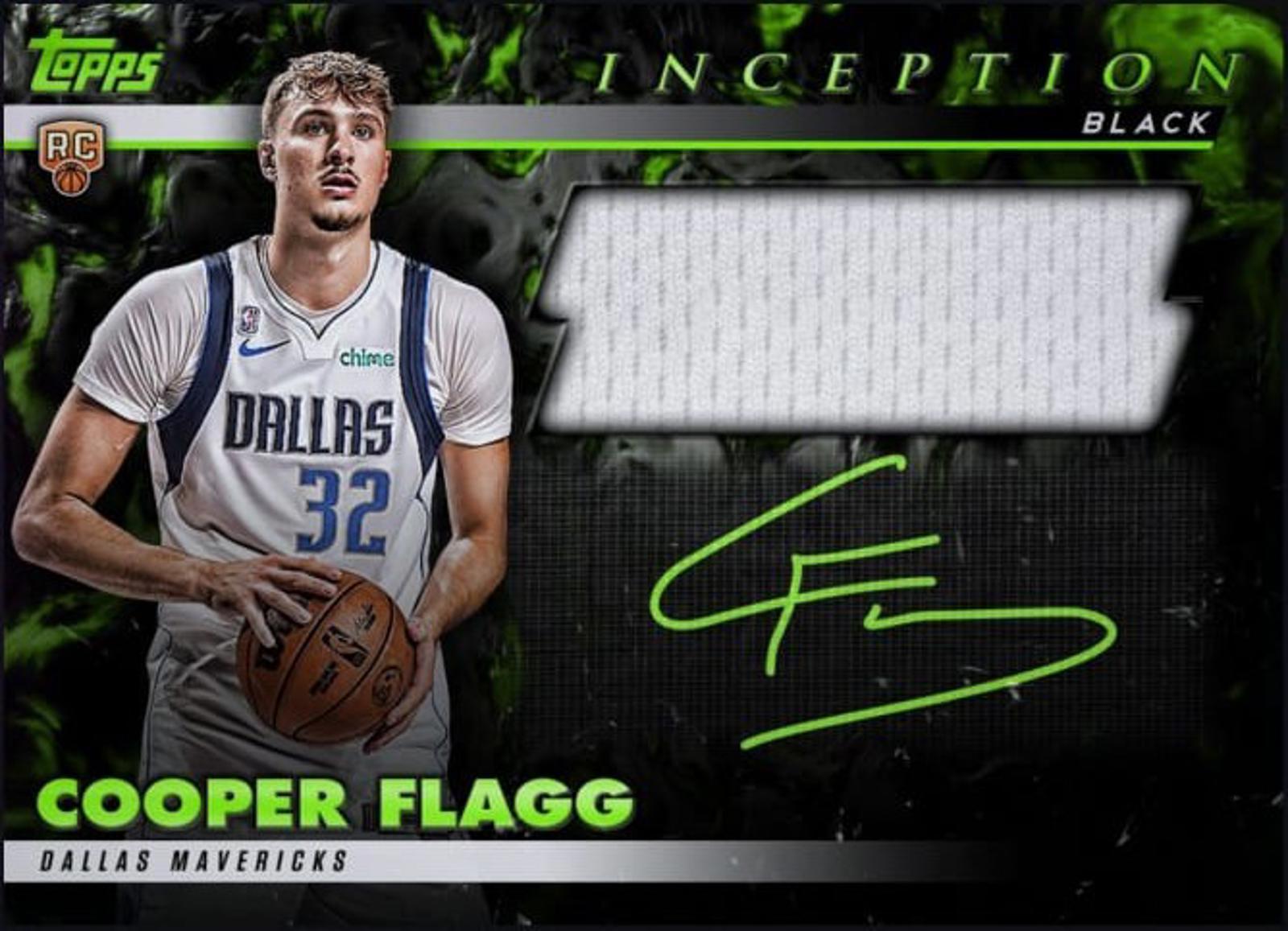 2026 Cooper Flagg Topps Inception Black Rookie Patch Auto RPA RC