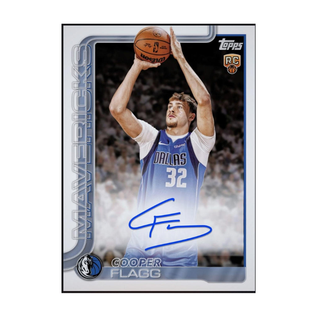 2026 Topps Flagship Rookie RC Autograph Rare Card featuring Cooper Flagg, No. 1 pick in the 2025 NBA Draft
