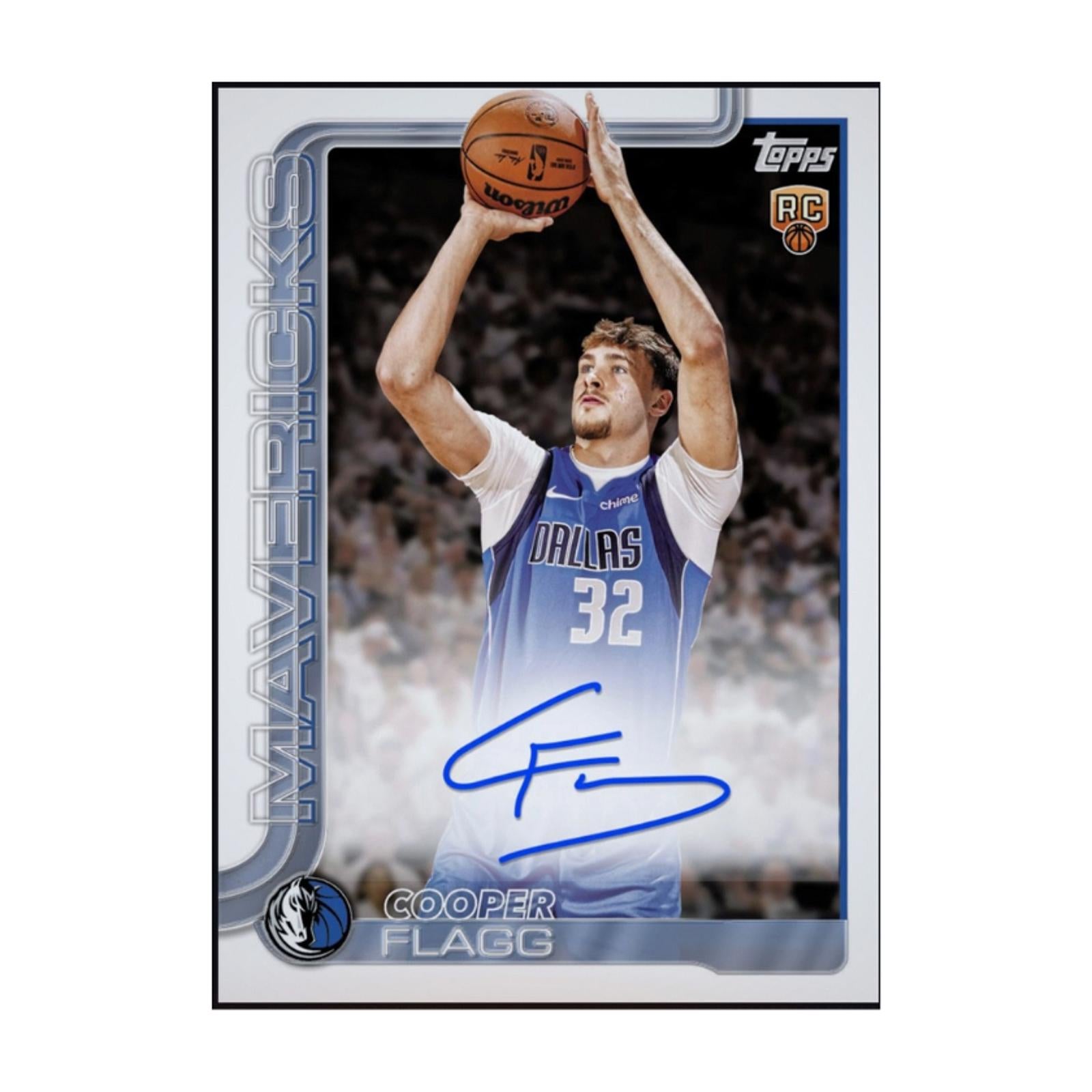 2026 Topps Flagship Rookie RC Autograph Rare Card featuring Cooper Flagg, No. 1 pick in the 2025 NBA Draft