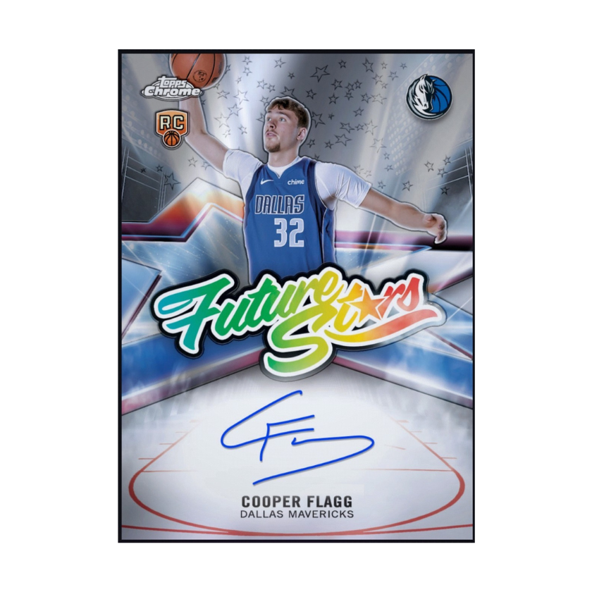 Next Day Free Shipping & Shipped from USA 2026 Cooper Flagg Topps Future Stars Autograph Rookie Rare RC Redemption Card.