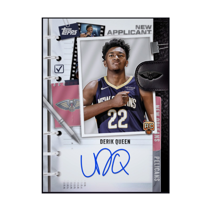 Next Day Free Shipping & Shipped from USA 2026 Derik Queen Topps New Applicant Autograph Rookie Rare Card.