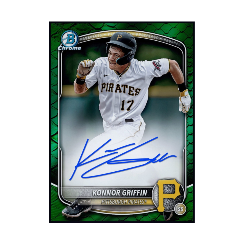 2026 Konnor Griffin Topps Bowman Green Chrome Prospect Signature Rare Rookie redemption card