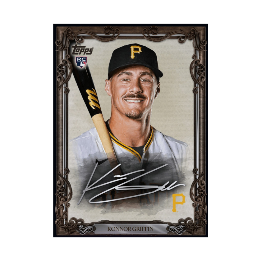 Front of 2026 Konnor Griffin Topps Portraits Autograph rookie redemption card
