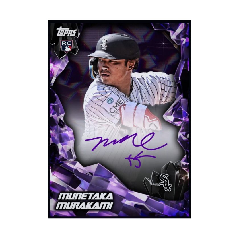 Front of 2026 Munetaka Murakami Topps Gemstones Autograph rookie redemption card