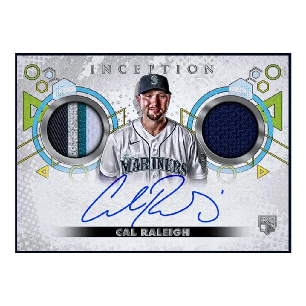 Rare 2022 Topps Inception Cal Raleigh Rookie RC Autograph Patch Card – MLB Collectible Trading Card With Signature And Jersey Patch