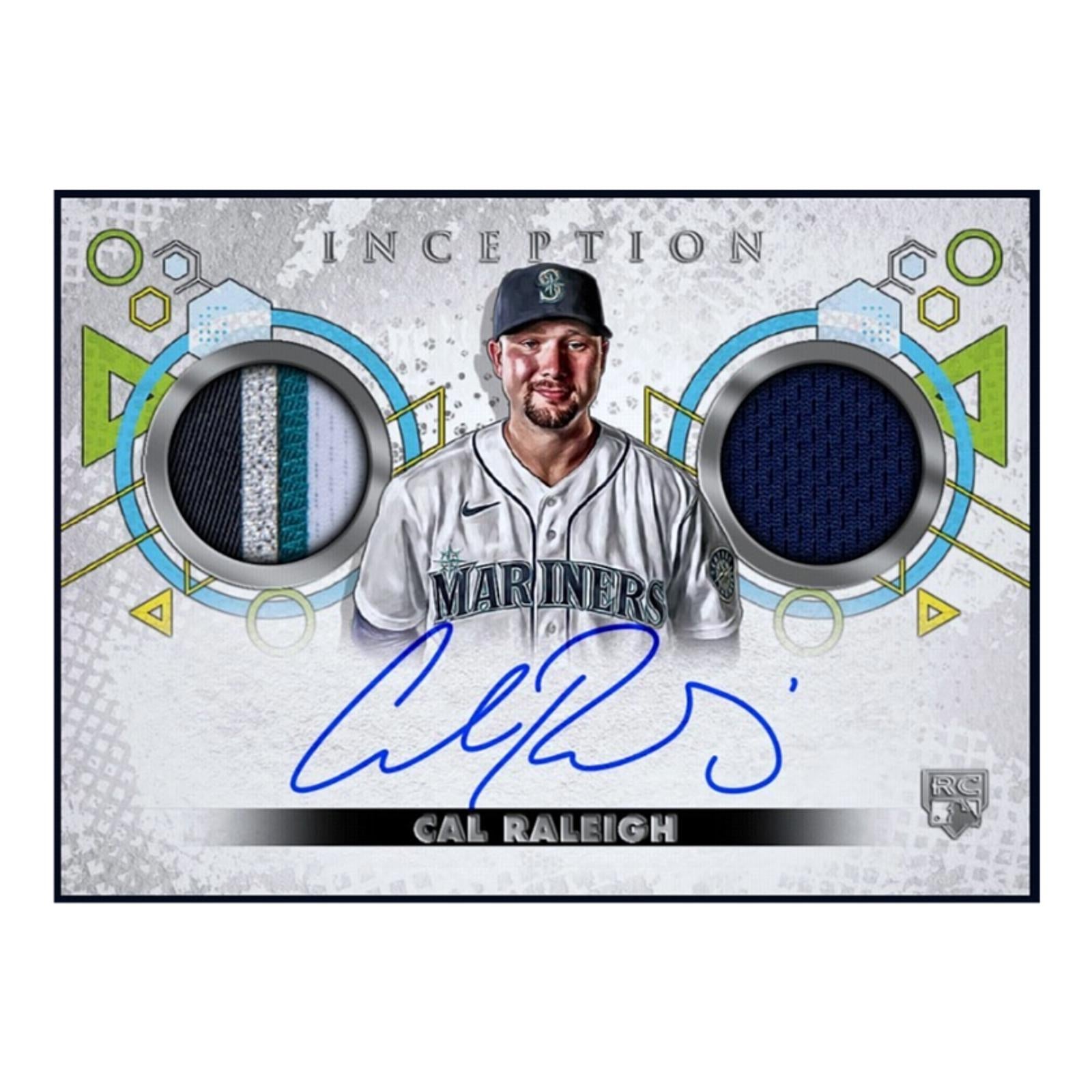 Rare 2022 Topps Inception Cal Raleigh Rookie RC Autograph Patch Card – MLB Collectible Trading Card With Signature And Jersey Patch