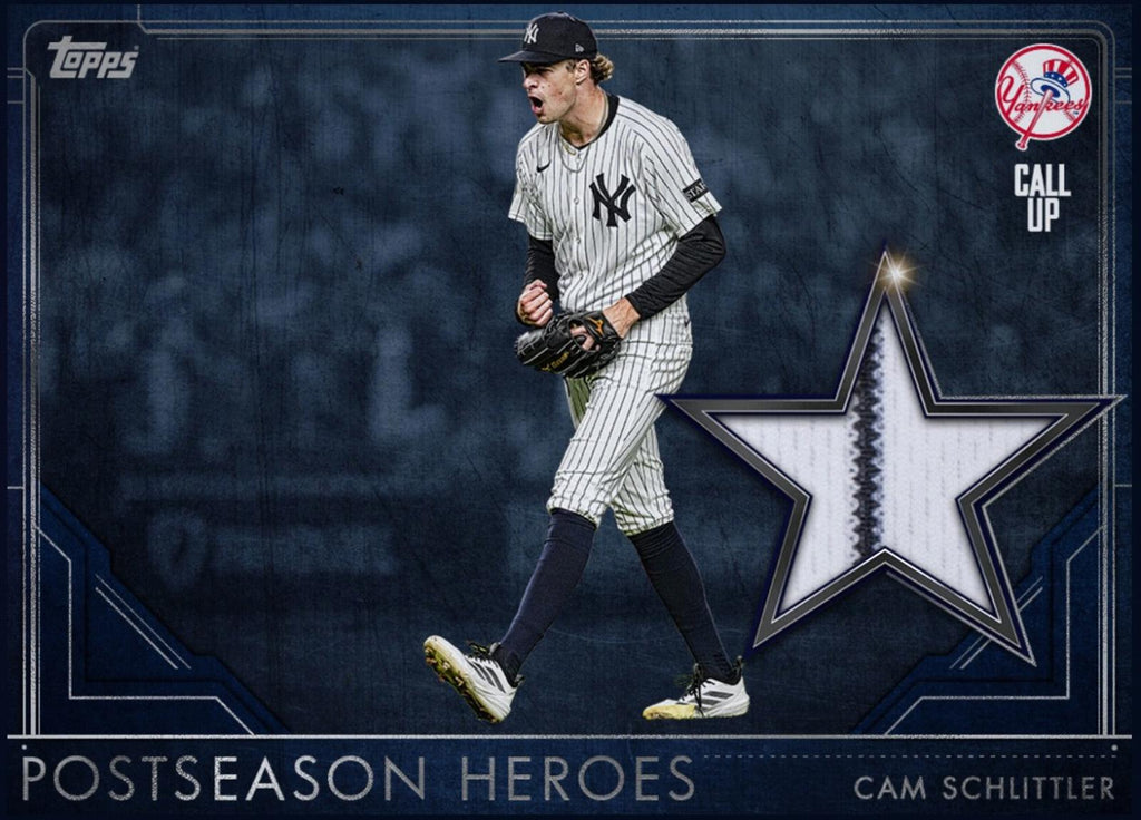 Rare Cam Schlittler 2022 Topps Call Up Postseason Hero Rookie RC Card With Free Shipping Authentic MLB Memorabilia