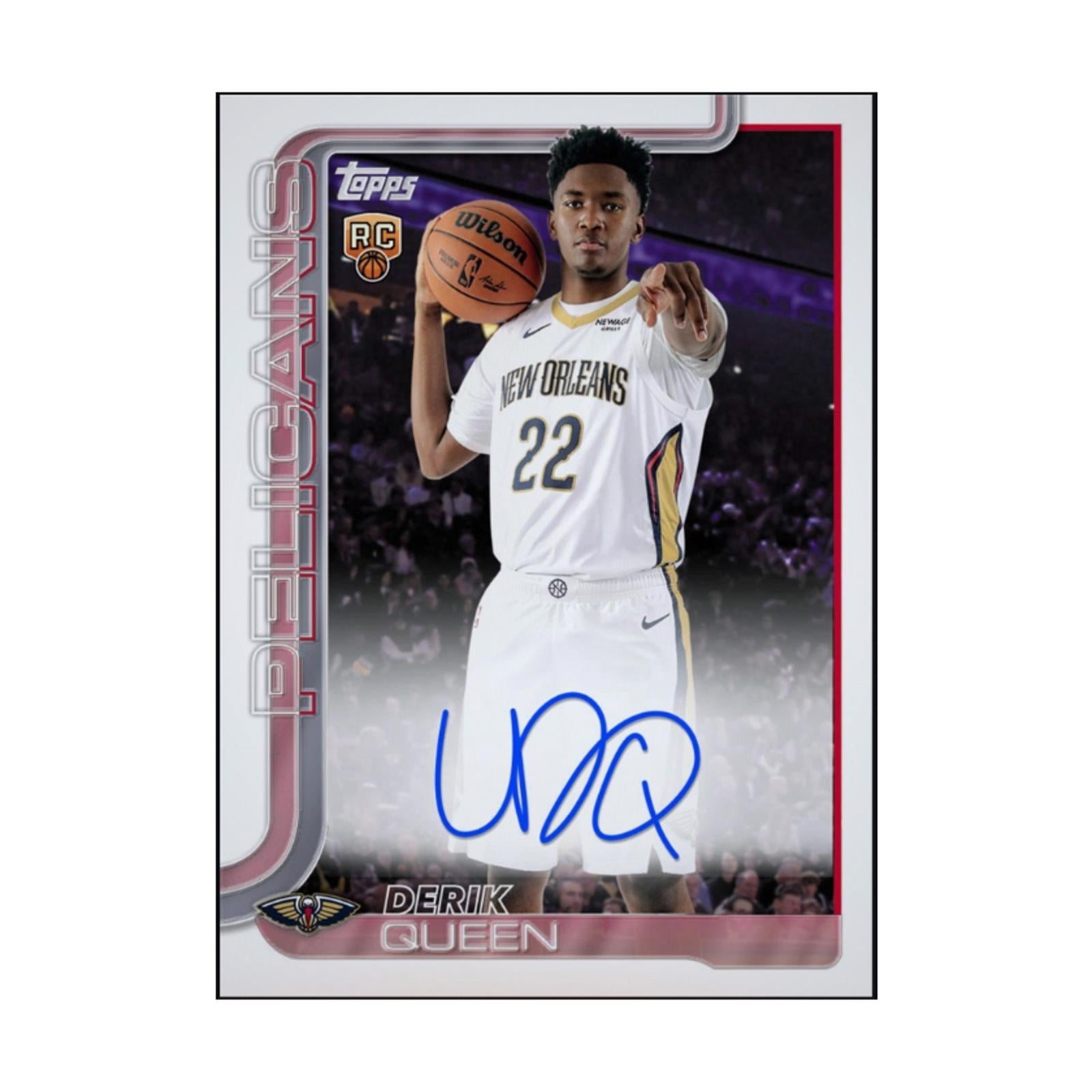 2026 Derik Queen Topps Flagship Rookie Autograph Rare RC Card front image