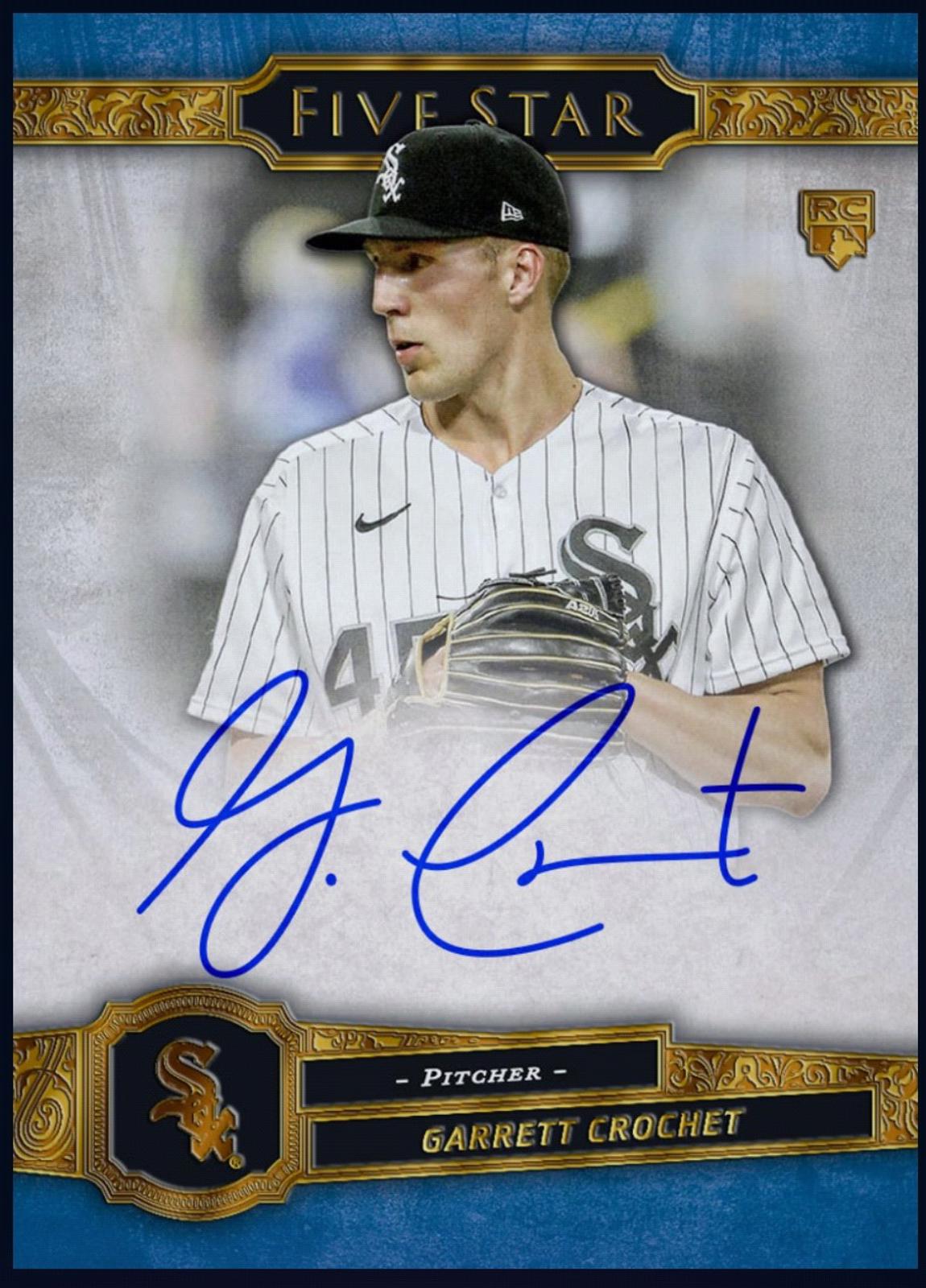 Rare 2021 Garrett Crochet Topps Five Star Autograph Rookie RC Authentic MLB Collectible Shipped From USA