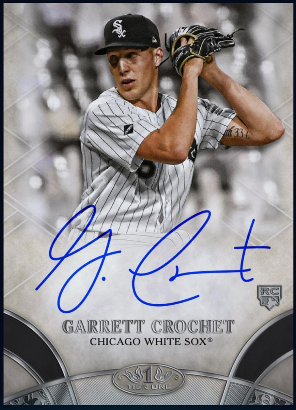 Rare 2021 Garrett Crochet Topps Tier One Autograph Rookie RC Authentic MLB Collectible Shipped From USA.