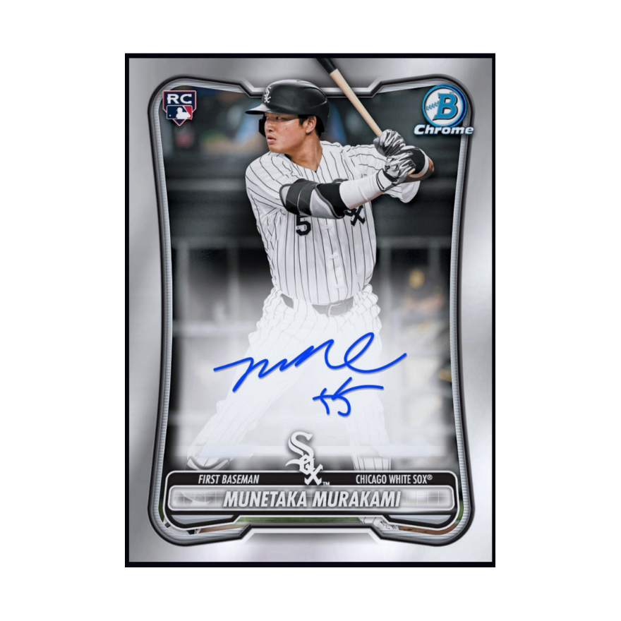 Front of Munetaka Murakami Topps Bowman Chrome Autograph rookie redemption card